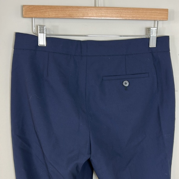 J Crew Bi Stretch Wool Navy Blue Pant Ankle Trouser Pockets Career Sz 4 NEW - Picture 7 of 14
